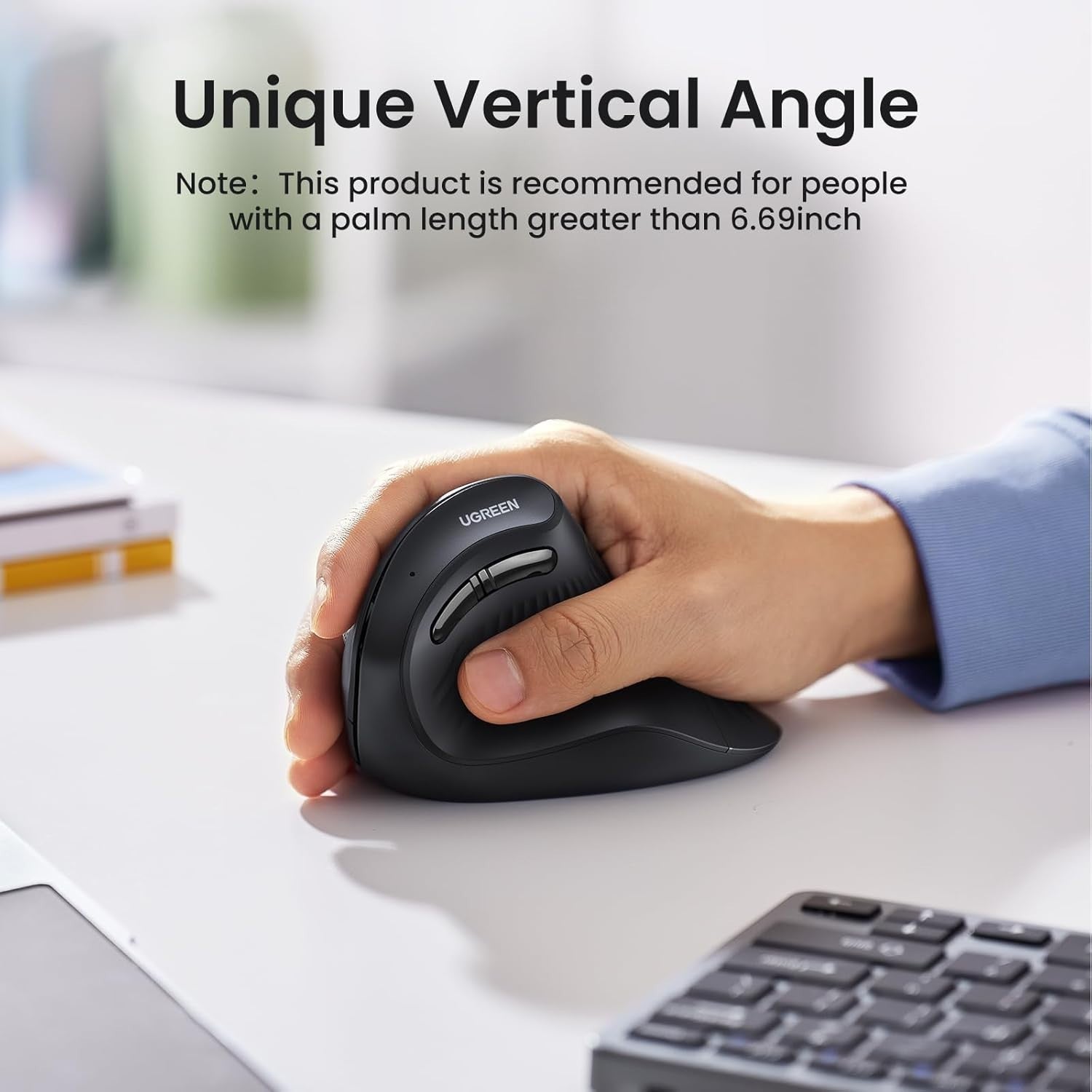 Ergonomic Vertical Wireless Mouse Bluetooth 4000DPI 3 Device Silent