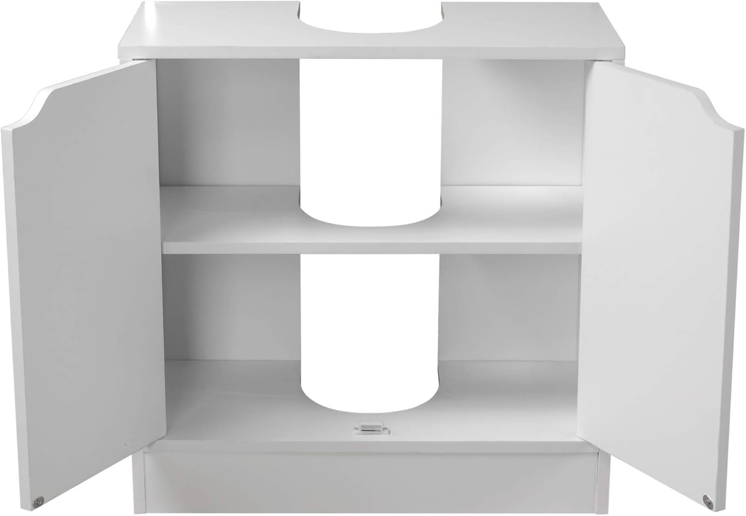 Modern Bathroom Sink Cabinet Unit | Under Basin Storage Cupboard with Shelves