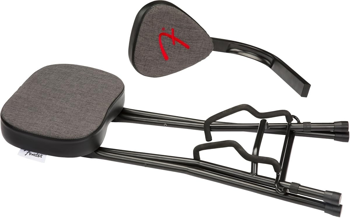 Guitar Seat Stool with Built-In Stand Foldable Non-Slip Grey