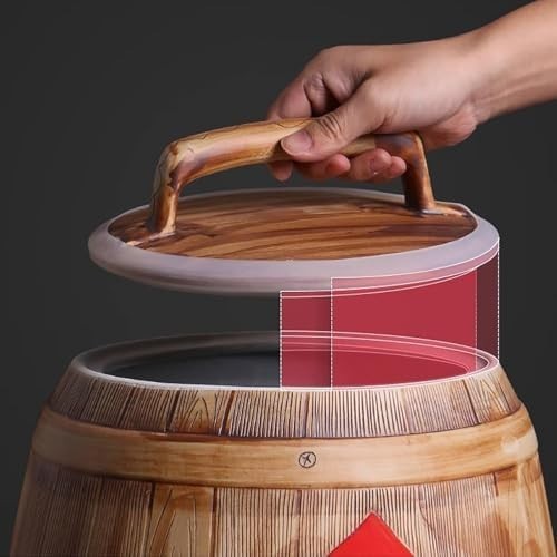 5KG Ceramic Rice Jar with Lid Chinese Style Grain Storage Container