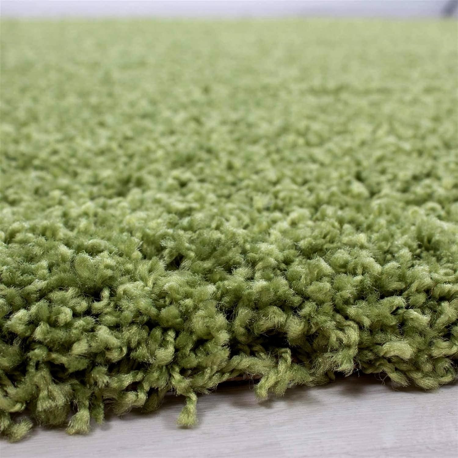 Extra Large Shaggy Rug 160x230cm 5cm Thick Soft High Pile Green Carpet