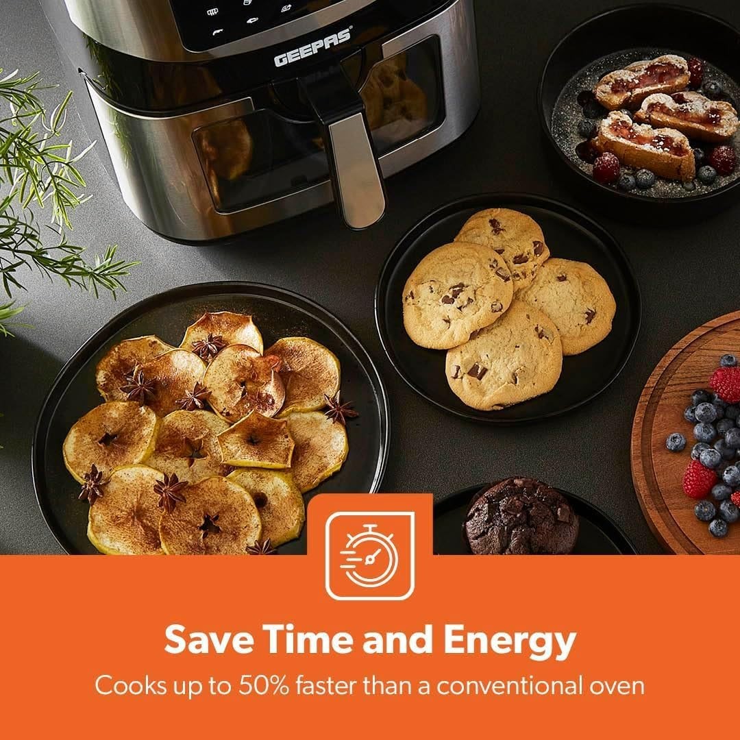XL Air Fryer 9.2L | Digital Touch Display Window 9 Presets Fast Healthy Cooking
