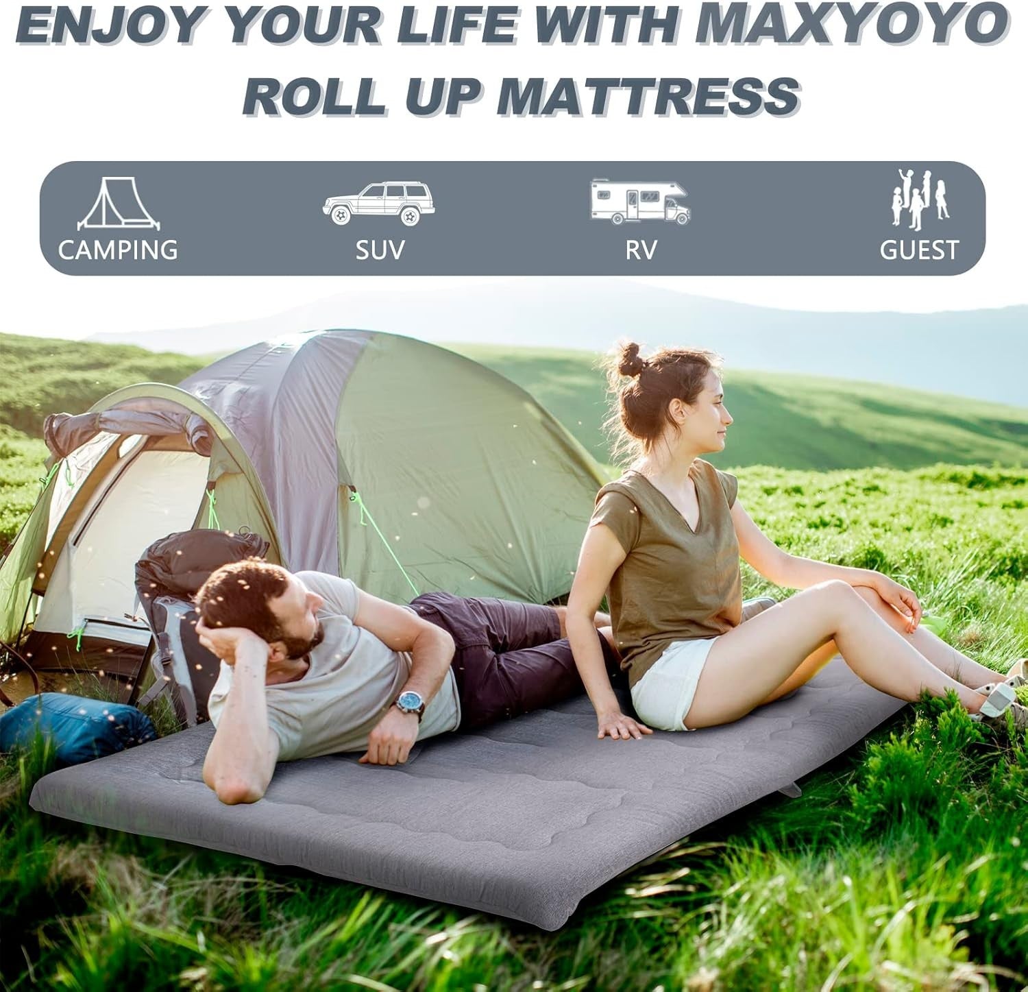 Foldable Floor Futon Mattress Single 10cm Thick Foam Bed Guest Camping