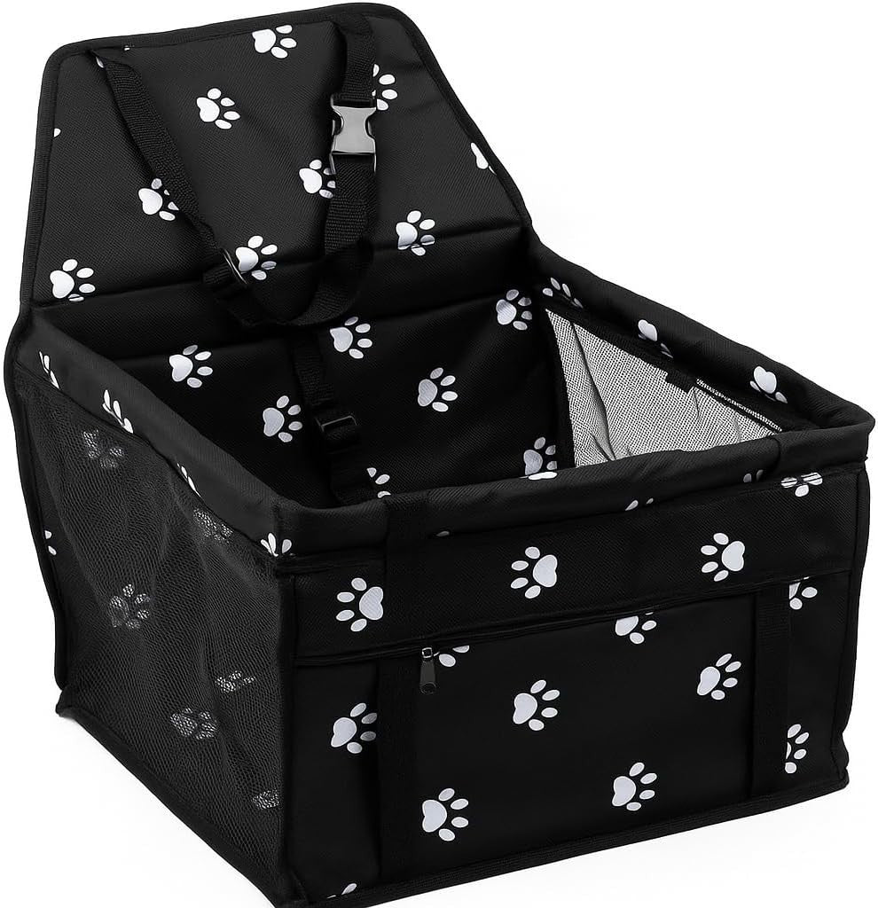 Foldable Dog Booster Car Seat Waterproof Travel Carrier Safety Leash