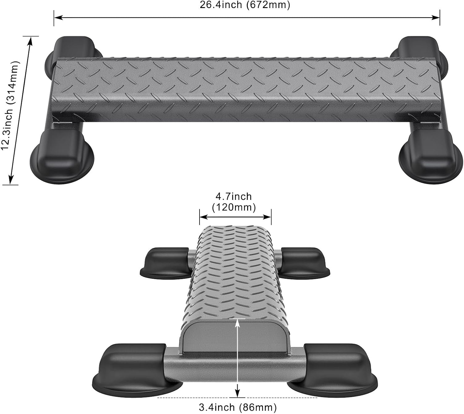 Calf Raise Block Steel Squat Wedge Non Slip Trainer 800lb