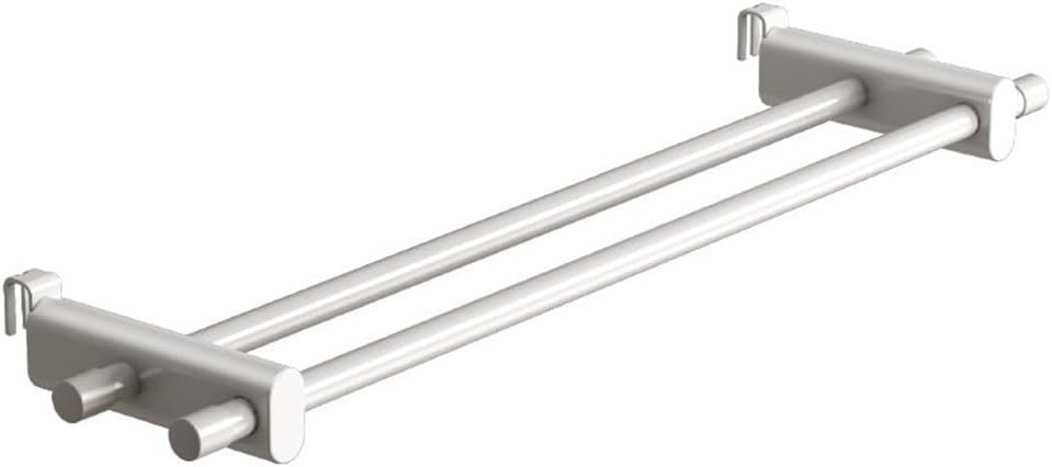 Double Bar Radiator Towel Rail Clothes Dryer – Adjustable, Space-Saving 62cm