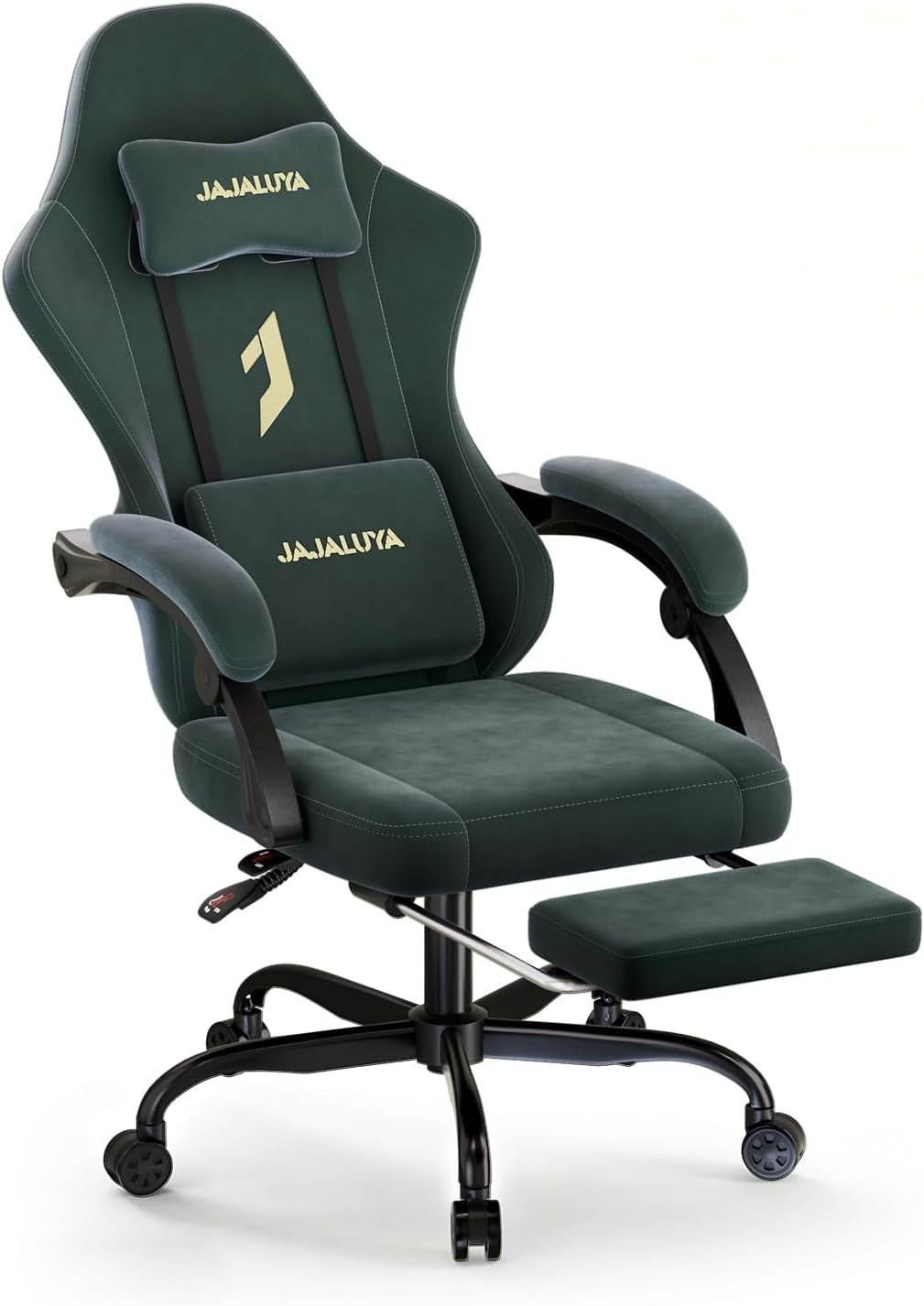 Ergonomic Gaming Chair w/ Footrest Reclining Lumbar Support
