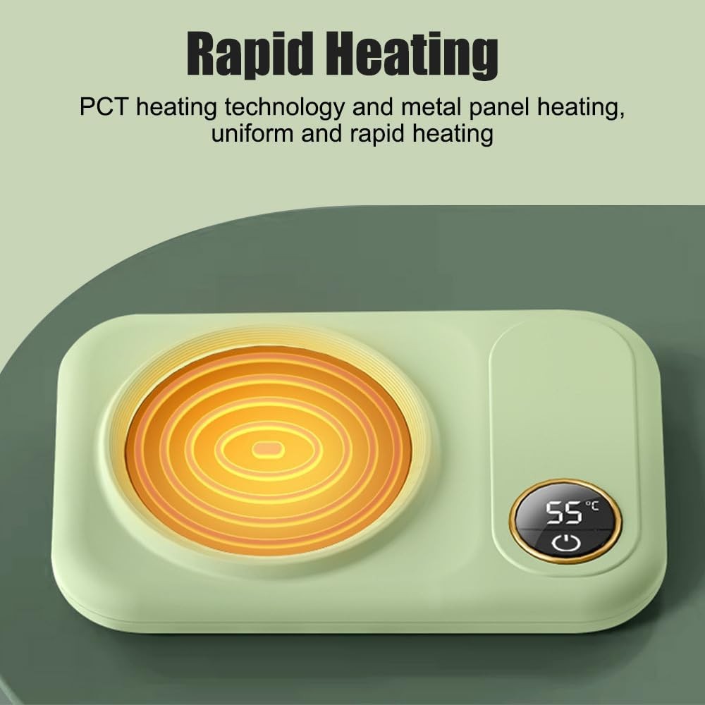 USB Coffee Cup Warmer 10W Desk Heater 3 Heat Levels Timer