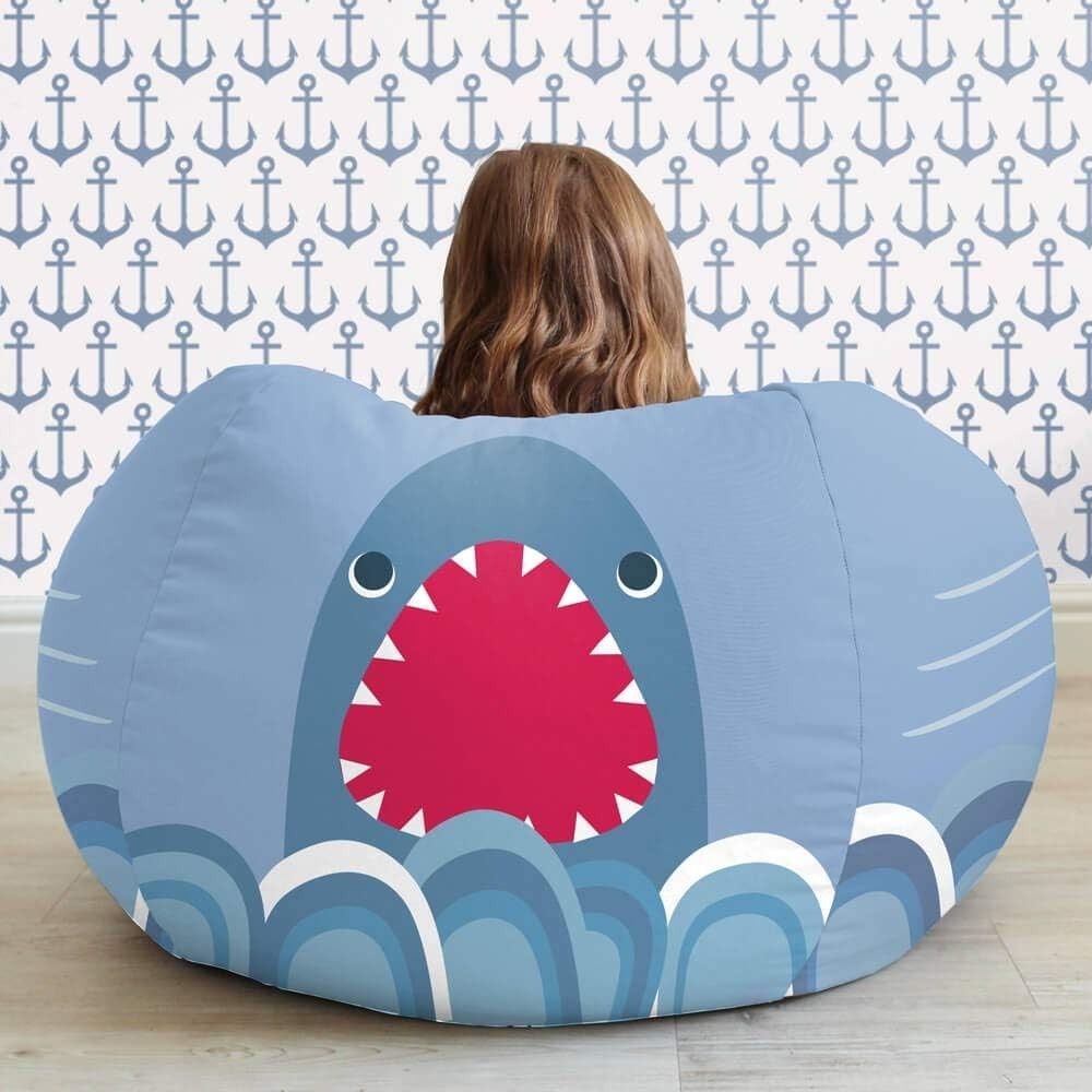 Toddler Bean Bag Chair with Footstool | Durable Kids Room Seat | Washable