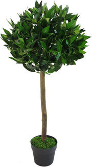 90cm Artificial Bay Laurel Topiary Ball Tree Green Indoor Home Office Decoration