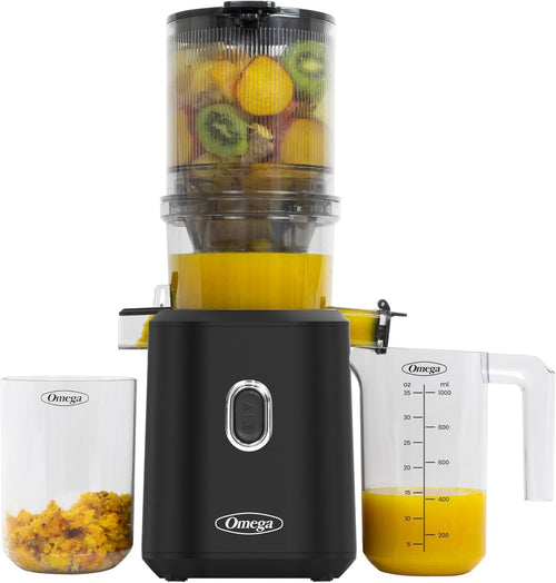 Cold Press Juicer Large Hopper Batch Juicing Quiet Motor Easy Clean