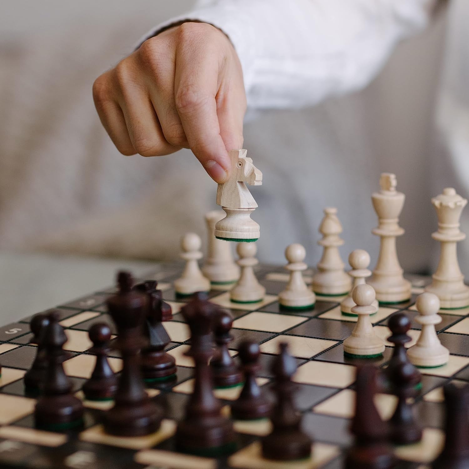 41cm Large Wooden Chess Set | Handmade Tournament Board & Staunton Pieces