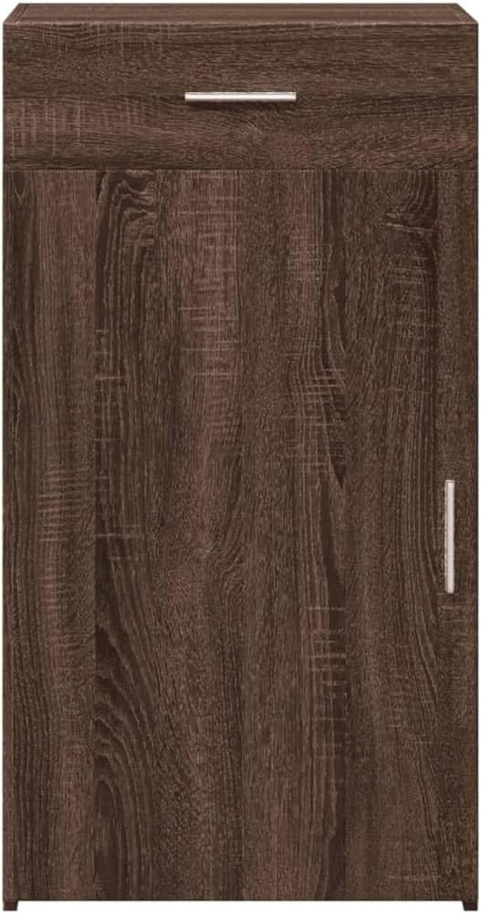 Brown Oak Sideboard Cabinet with Drawer & Cupboard – Durable & Spacious