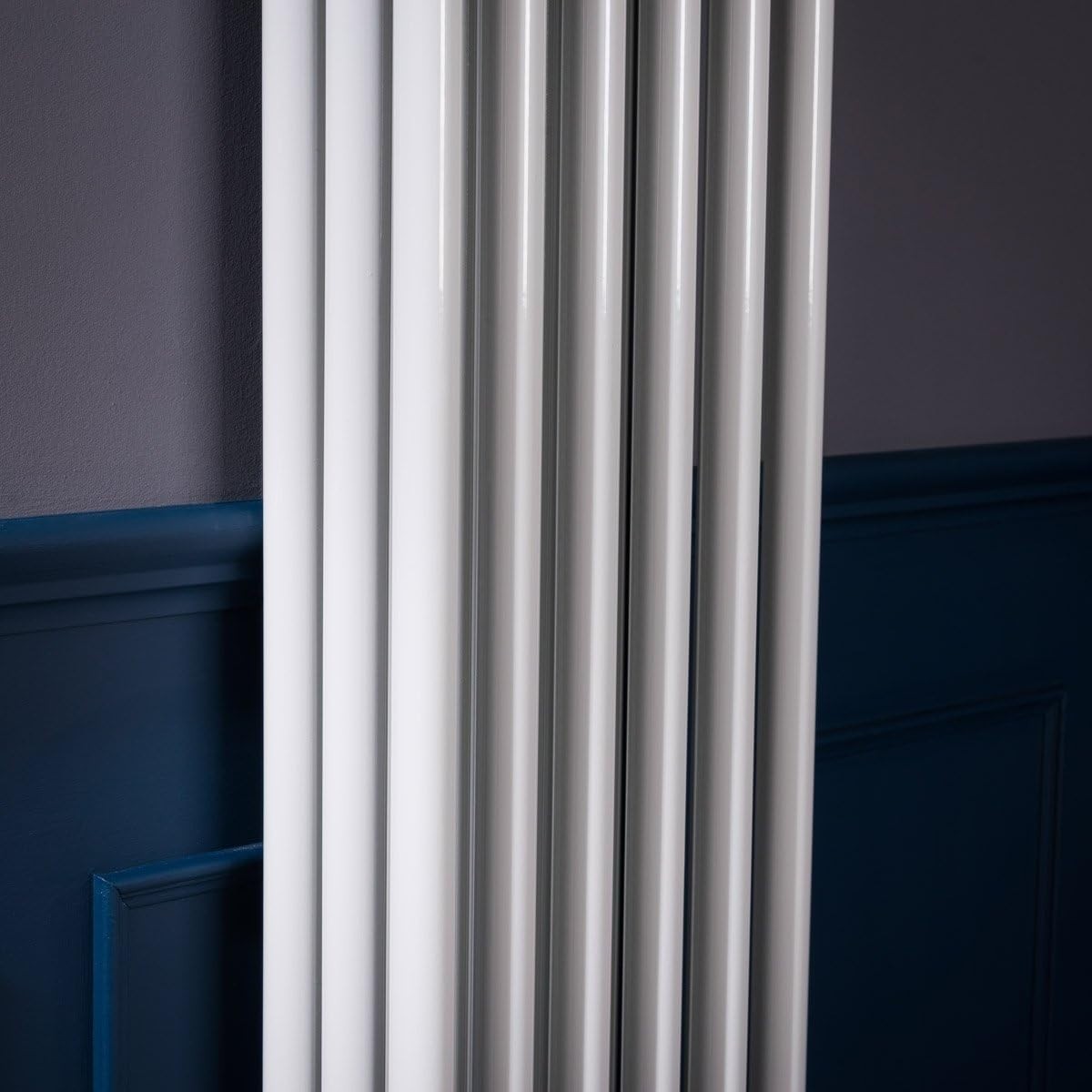White Triple Column Vertical Radiator 1500x290mm Bathroom Kitchen