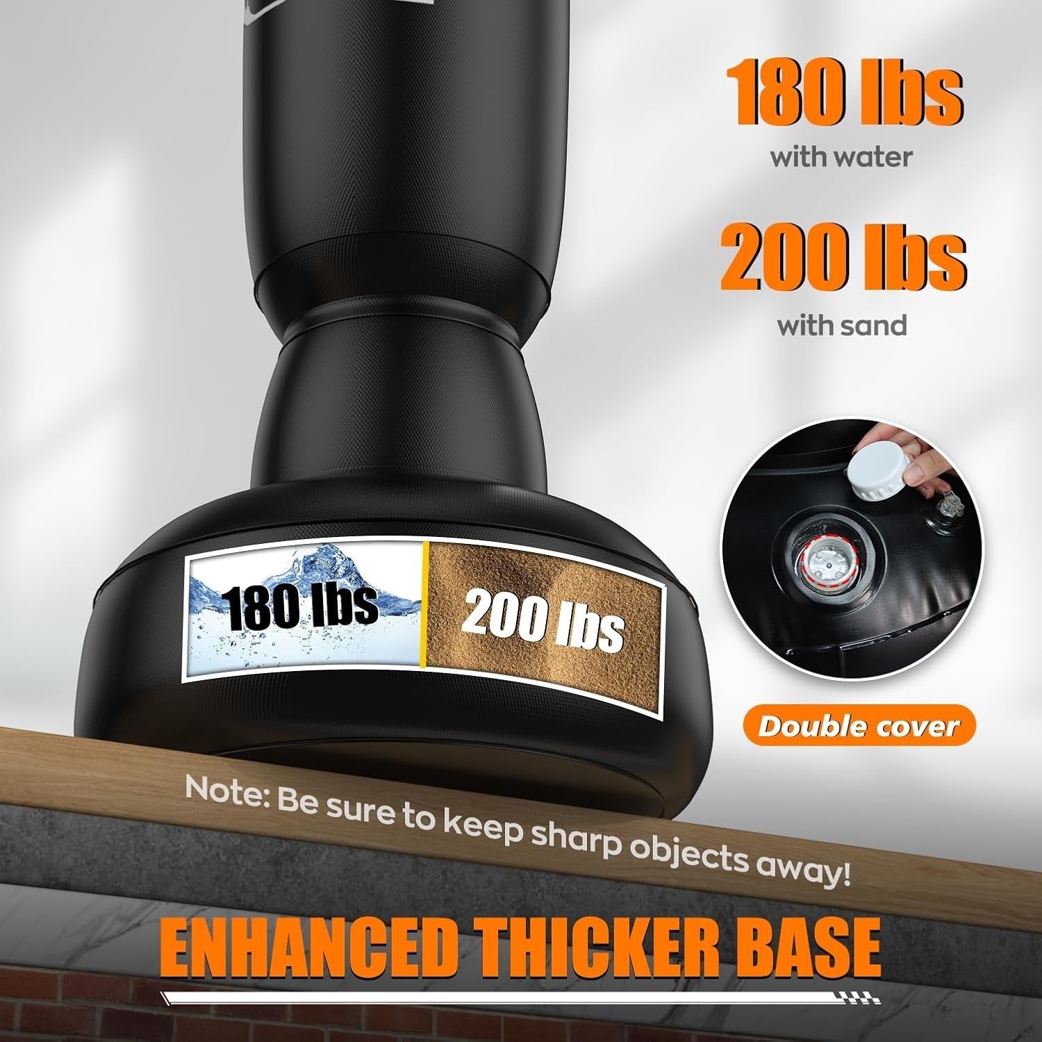 180cm Free Standing Inflatable Punching Bag MMA Kickboxing Training