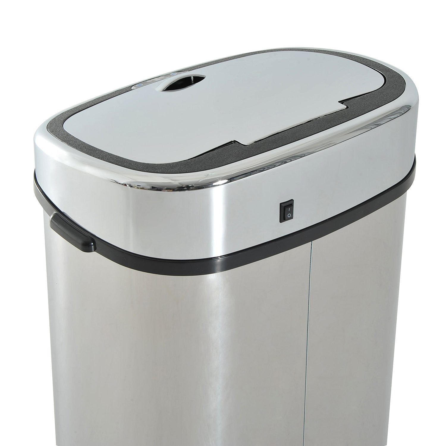 50L Sensor Kitchen Bin Touchless Soft Close Silver Steel