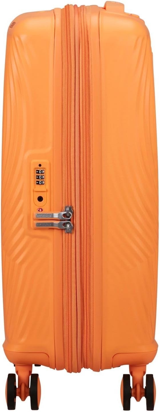 Cabin Hard Shell Suitcase Expandable 55cm TSA Lock Spinner Orange