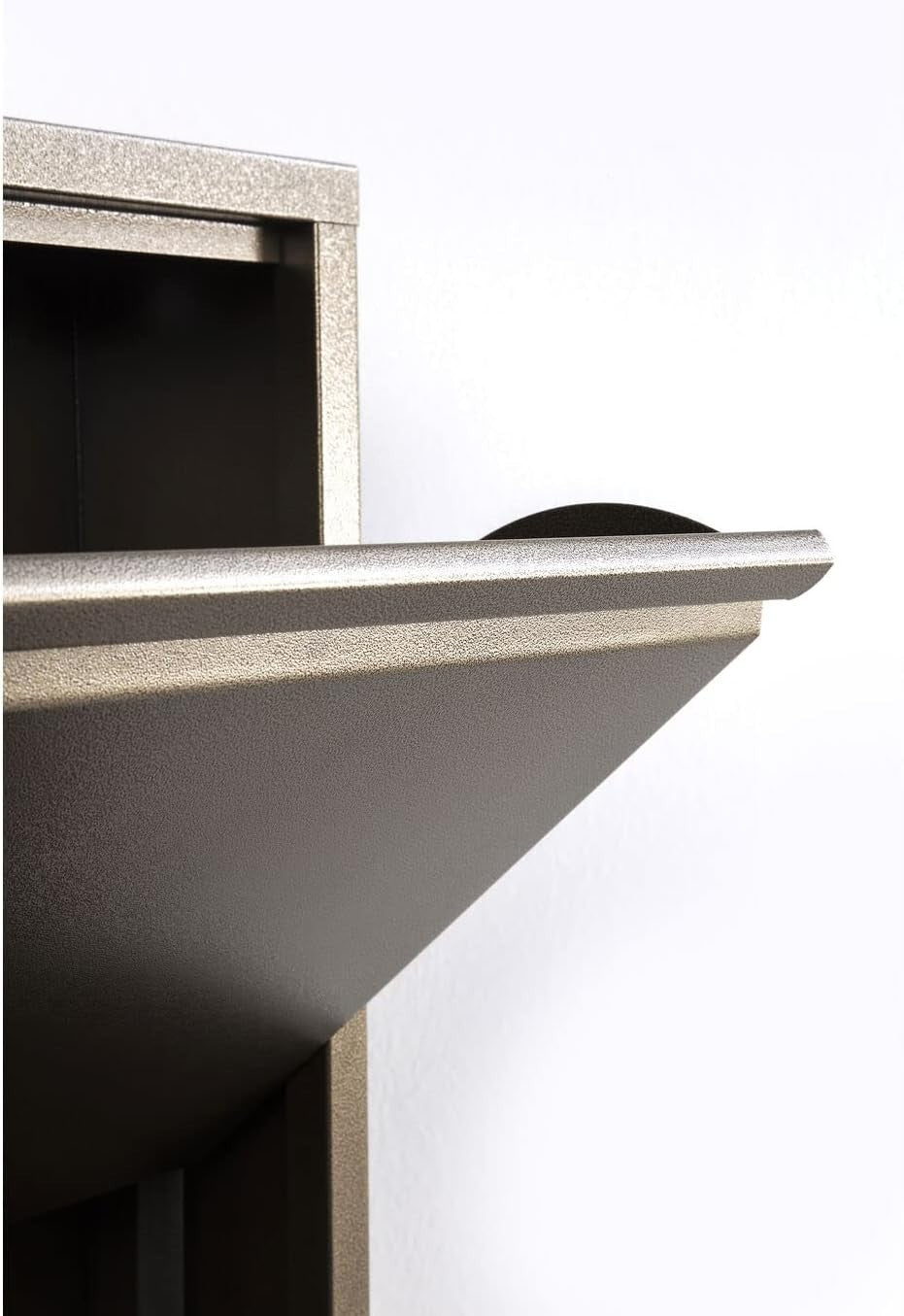 Slim 5-Drawer Shoe Cabinet Bronze– Space-Saving Metal Tilt Rack 170x50x15cm