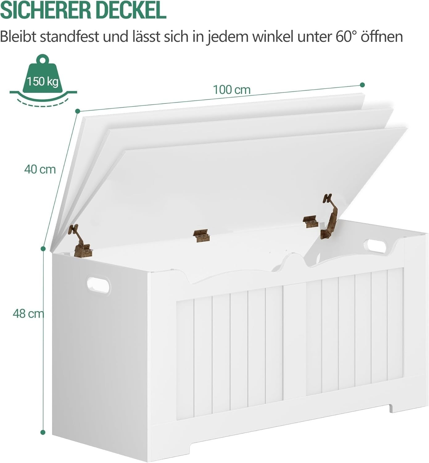 White Lift-Top Storage Bench with Shoe Organizer & Wooden Trunk