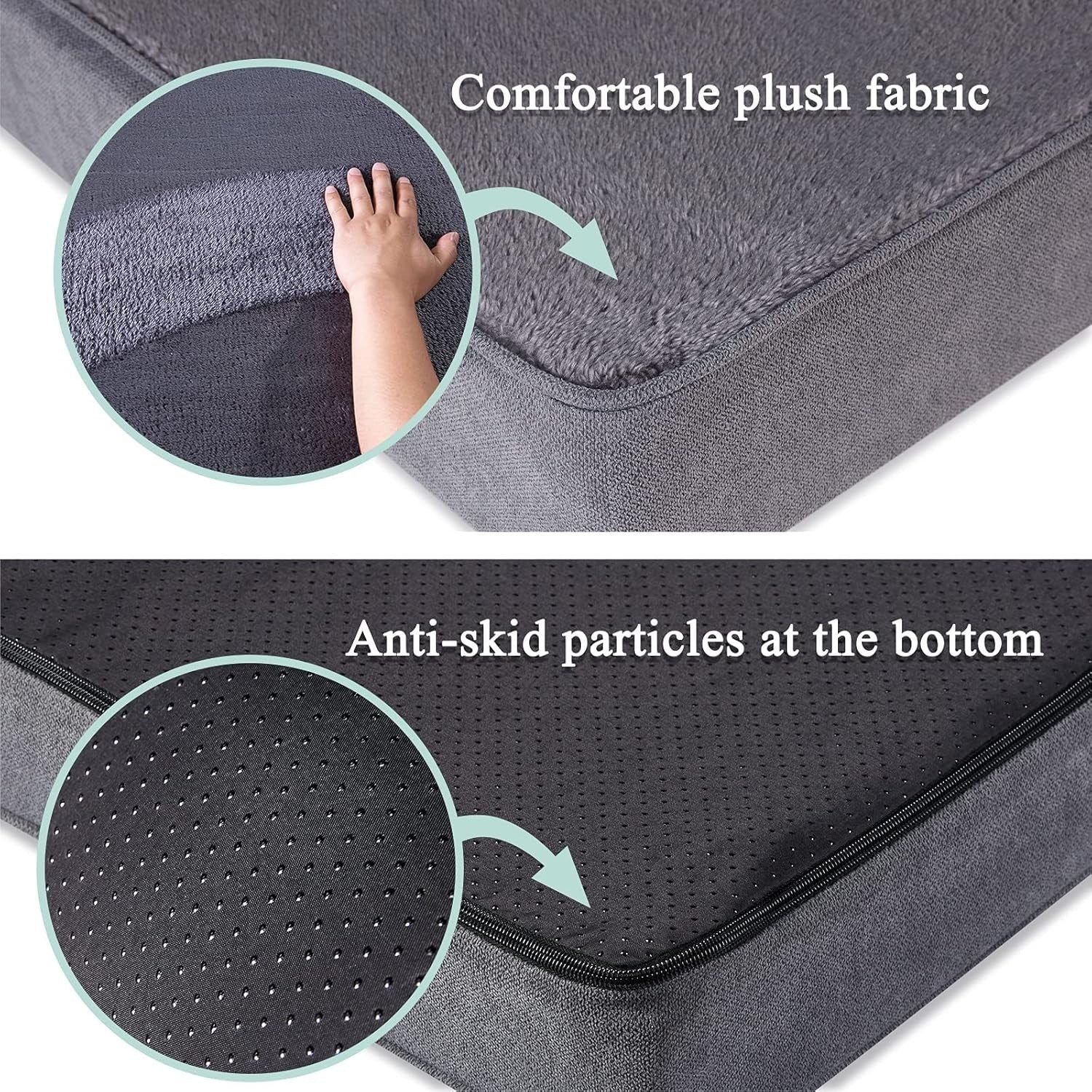 Large Orthopedic Dog Bed 89x55x7cm Memory Foam Washable