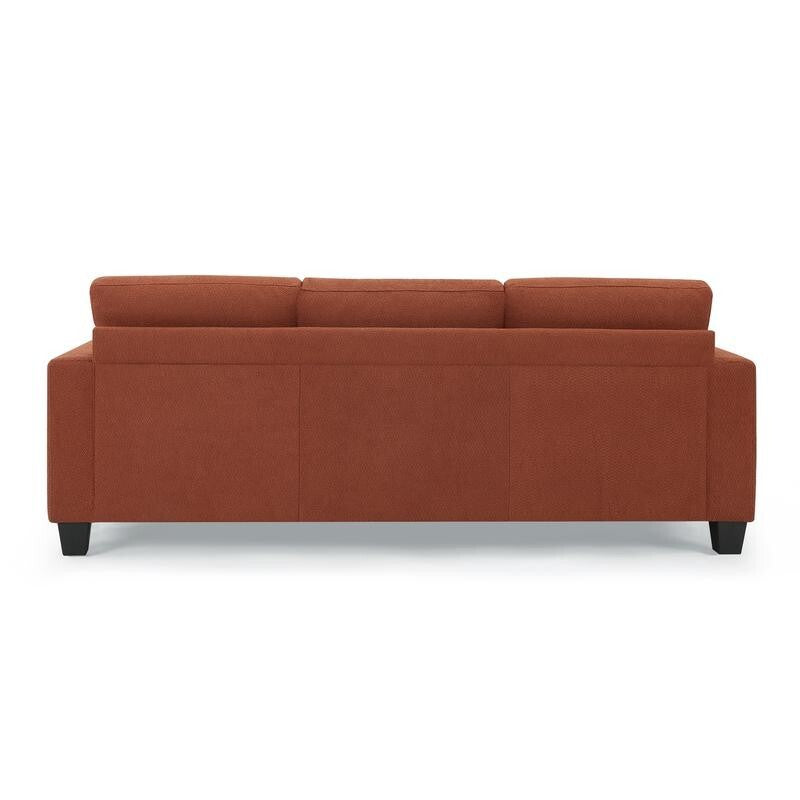 3 Seater Chaise Sofa Burnt Orange Boucle Fabric | Left or Right L Shape