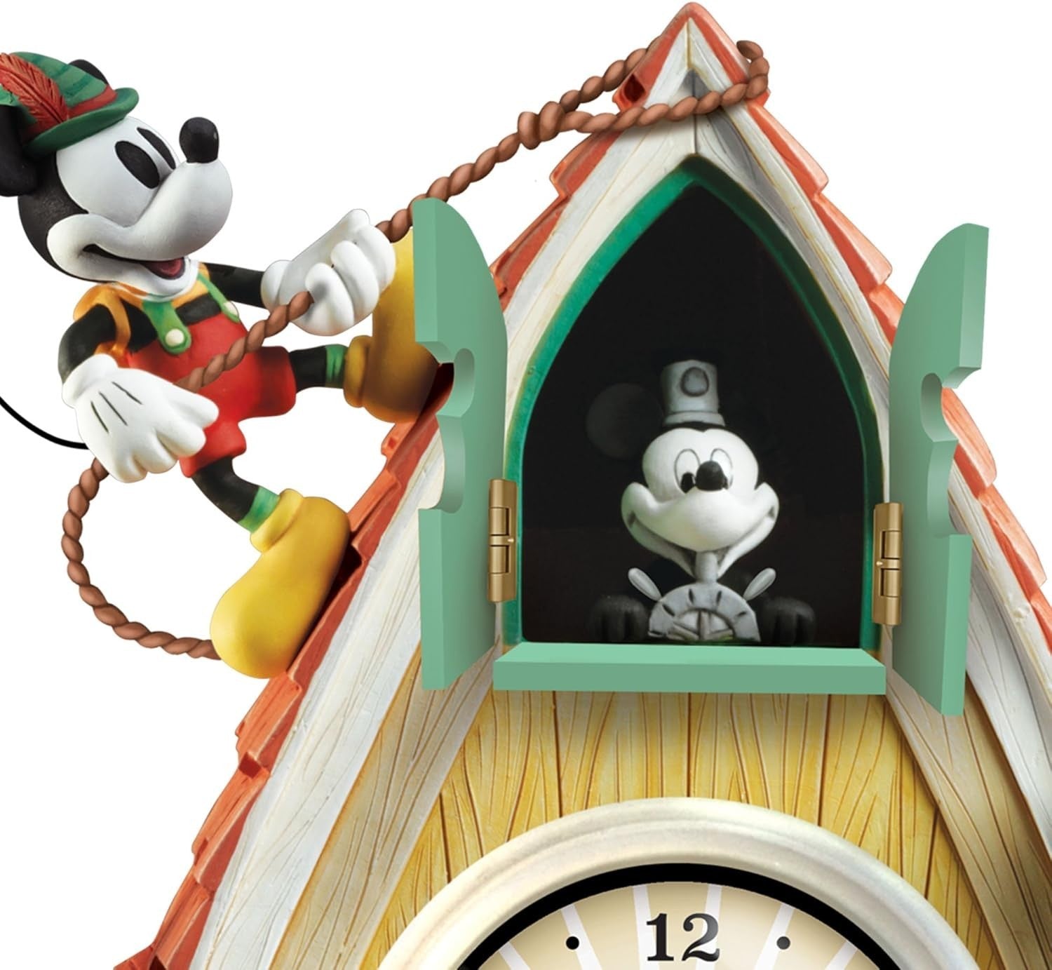Mickey Mouse Cuckoo Clock Wall Decor Hand Painted Disney Gift 21”