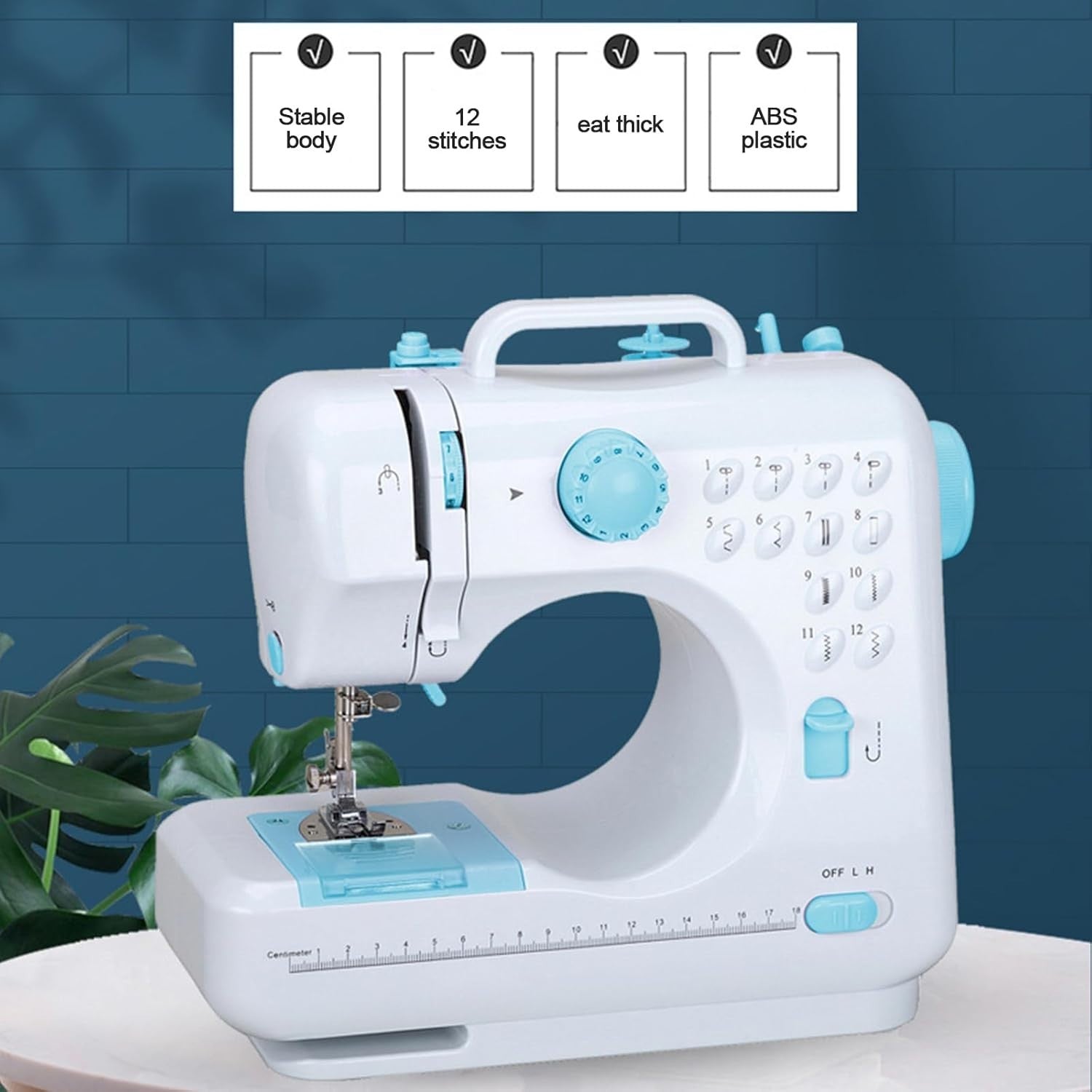 Portable Sewing Machine 12 Stitch Extension Table Reverse Sewing LED