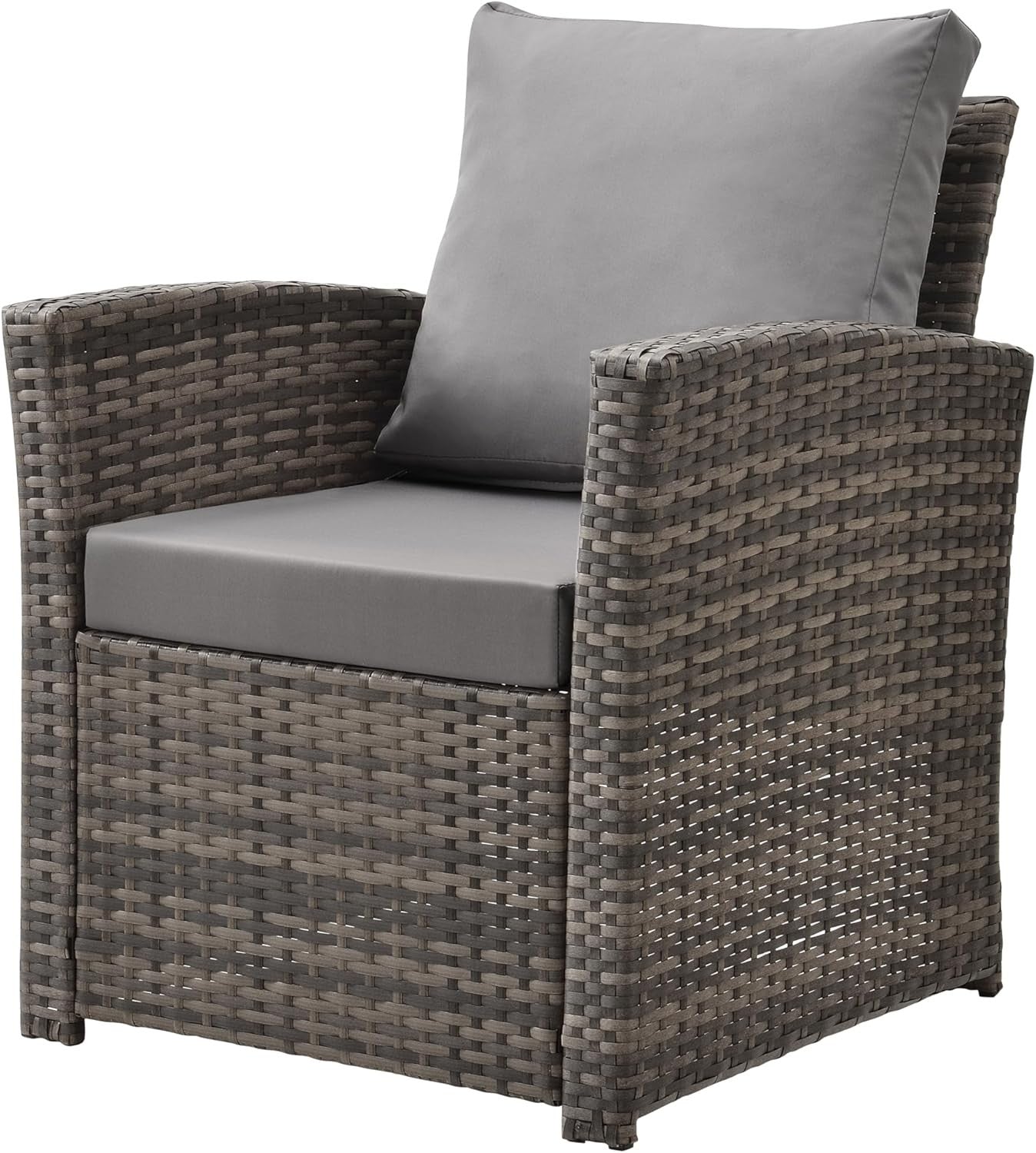 Luxury 4 Seater Rattan Garden Sofa Set Brown Patio Chairs Glass Table