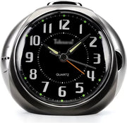 Silent Alarm Clock Loud Bell 5 Inch Non Ticking Battery Operated Bedroom