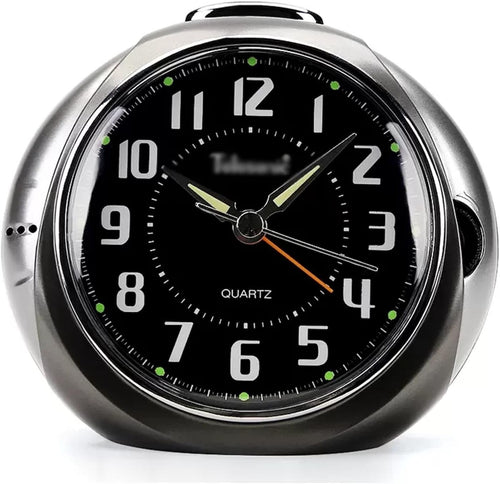 Silent Alarm Clock Loud Bell 5 Inch Non Ticking Battery Operated Bedroom
