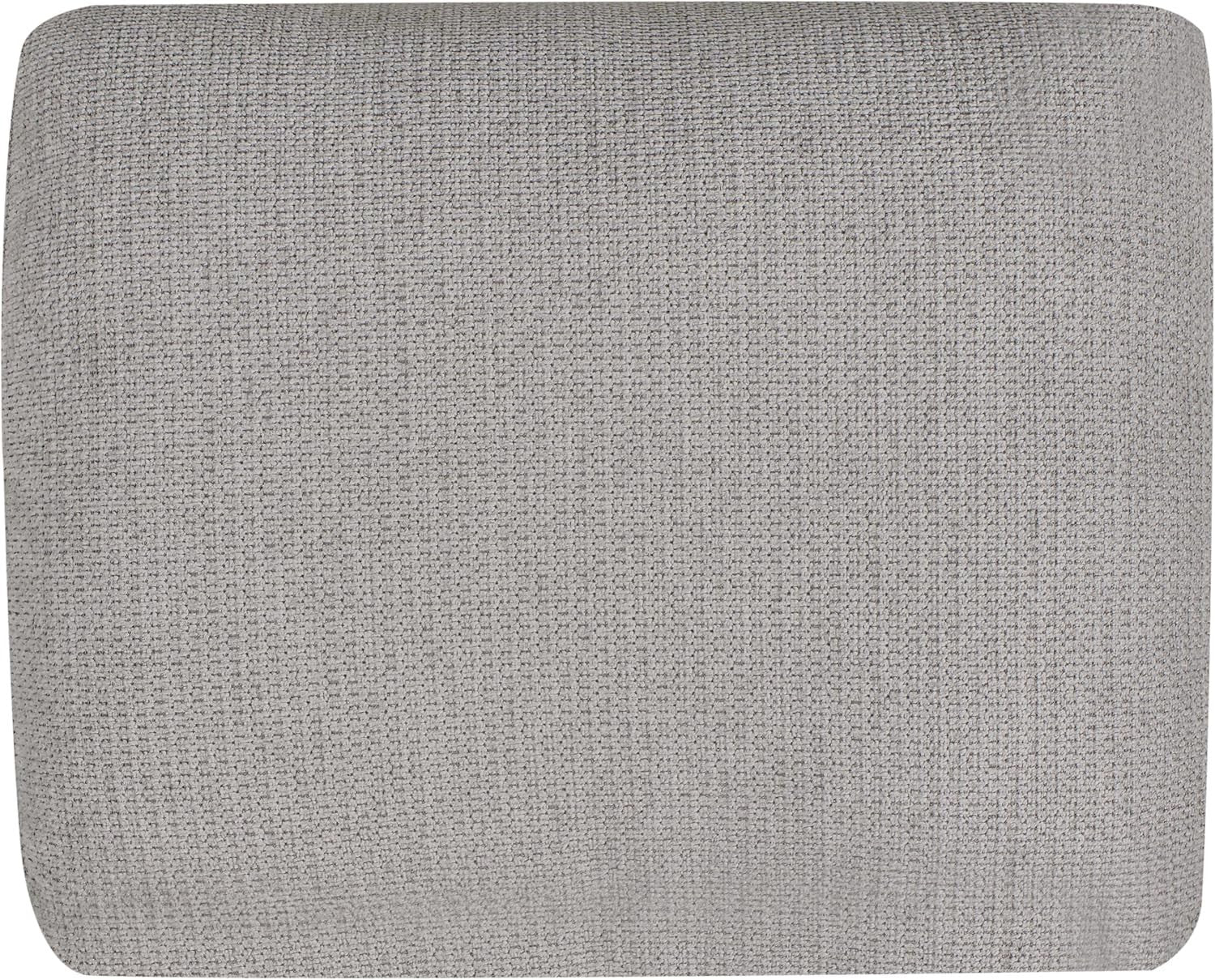 Retro Style Grey Polyester Chaise Lounge with Cushion & Metal Legs