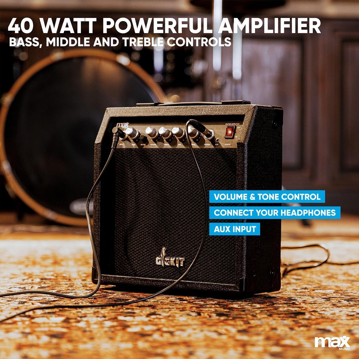 Full Size SC Electric Guitar Starter Pack w/ Amp & Accessories