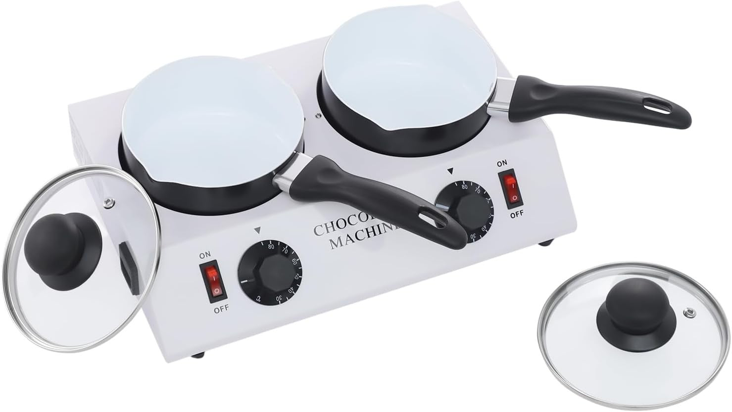 Chocolate Melting Machine Dual Pot Tempering Melter 80W Electric