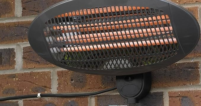Outdoor Electric Patio Heater 2000W Wall Mounted Waterproof Safe Tilt