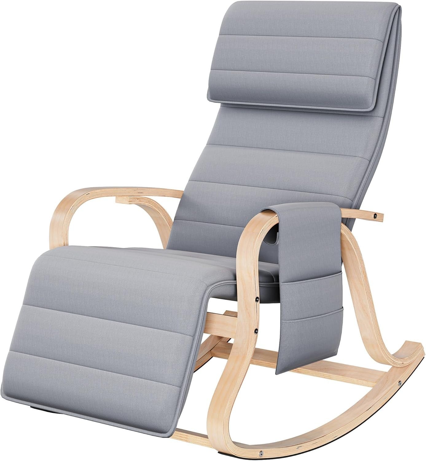 Adjustable Rocking Chair with Headrest & Footrest – Cozy Lounge & Relax Seat
