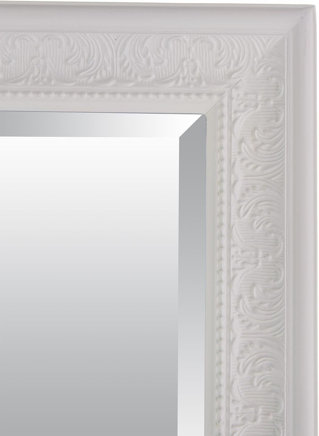 Full Length Ivory Wall Mirror 163x73cm Bevelled Glass Antique Style
