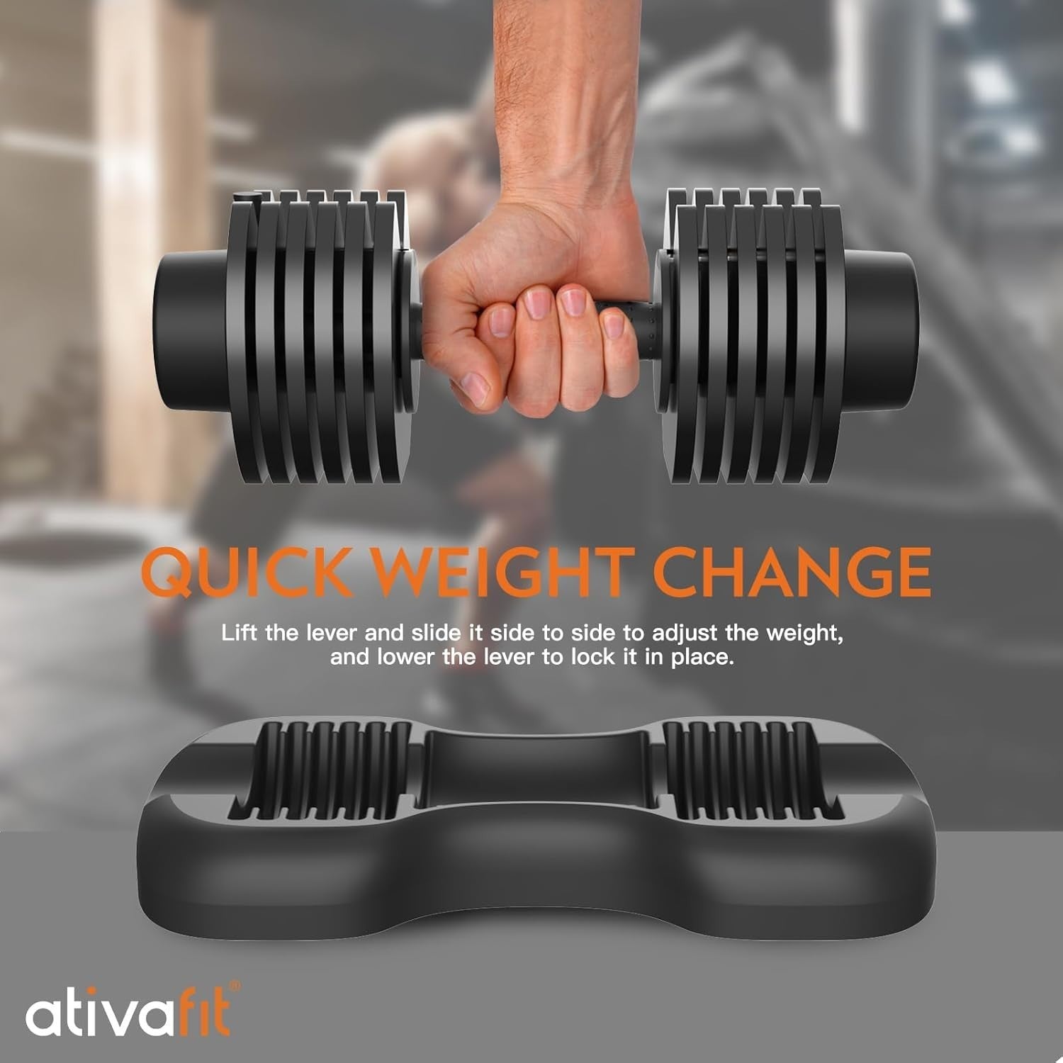 20kg Adjustable Dumbbell 7-in-1 Quick Dial Home Gym Strength Weight