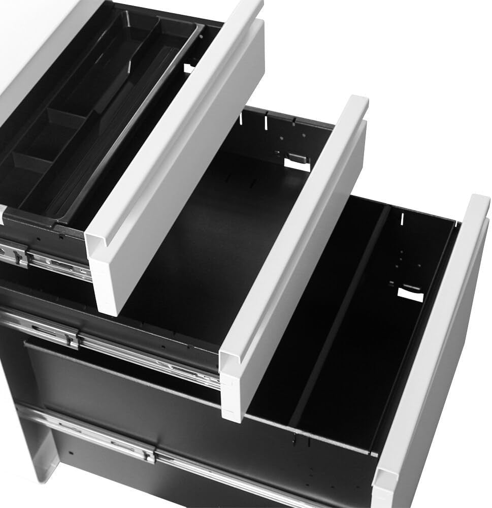 Metal Rolling File Cabinet 3 Drawer Mobile Printer Stand Storage Unit