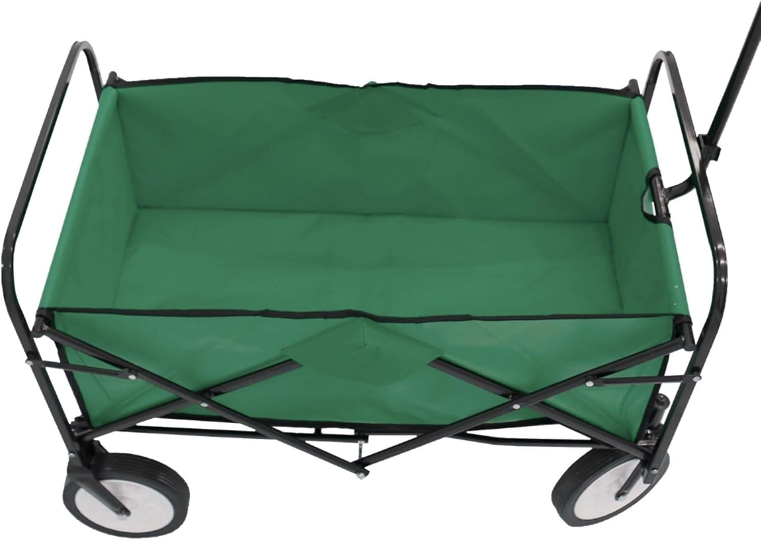 Heavy Duty Foldable Garden Festival Trolley Wagon Cart 70kg Capacity – Green