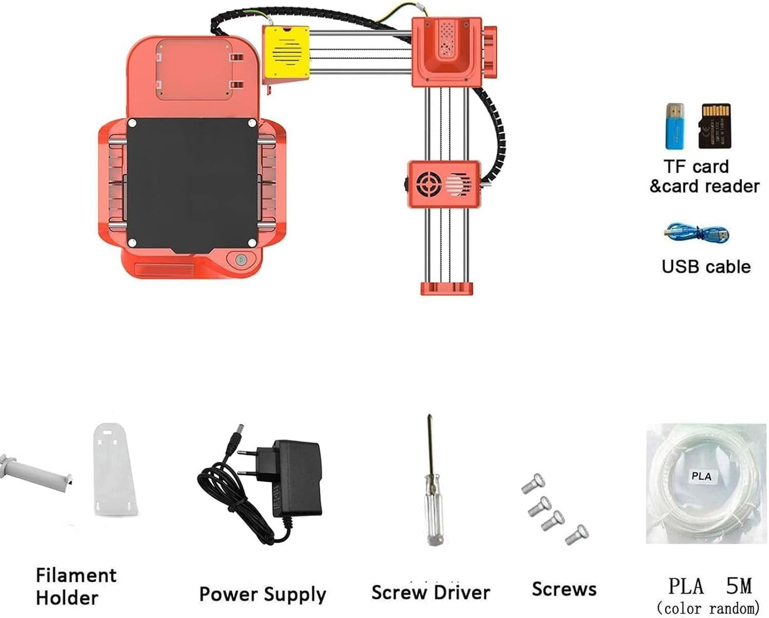 Mini 3D Printer One Click Leveling Free Silent Magnetic Bed Kids Education