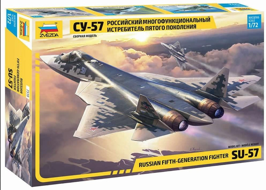 1:72 Sukhoi SU-57 Fighter Jet Model Kit – Beginner-Friendly, Detailed Build