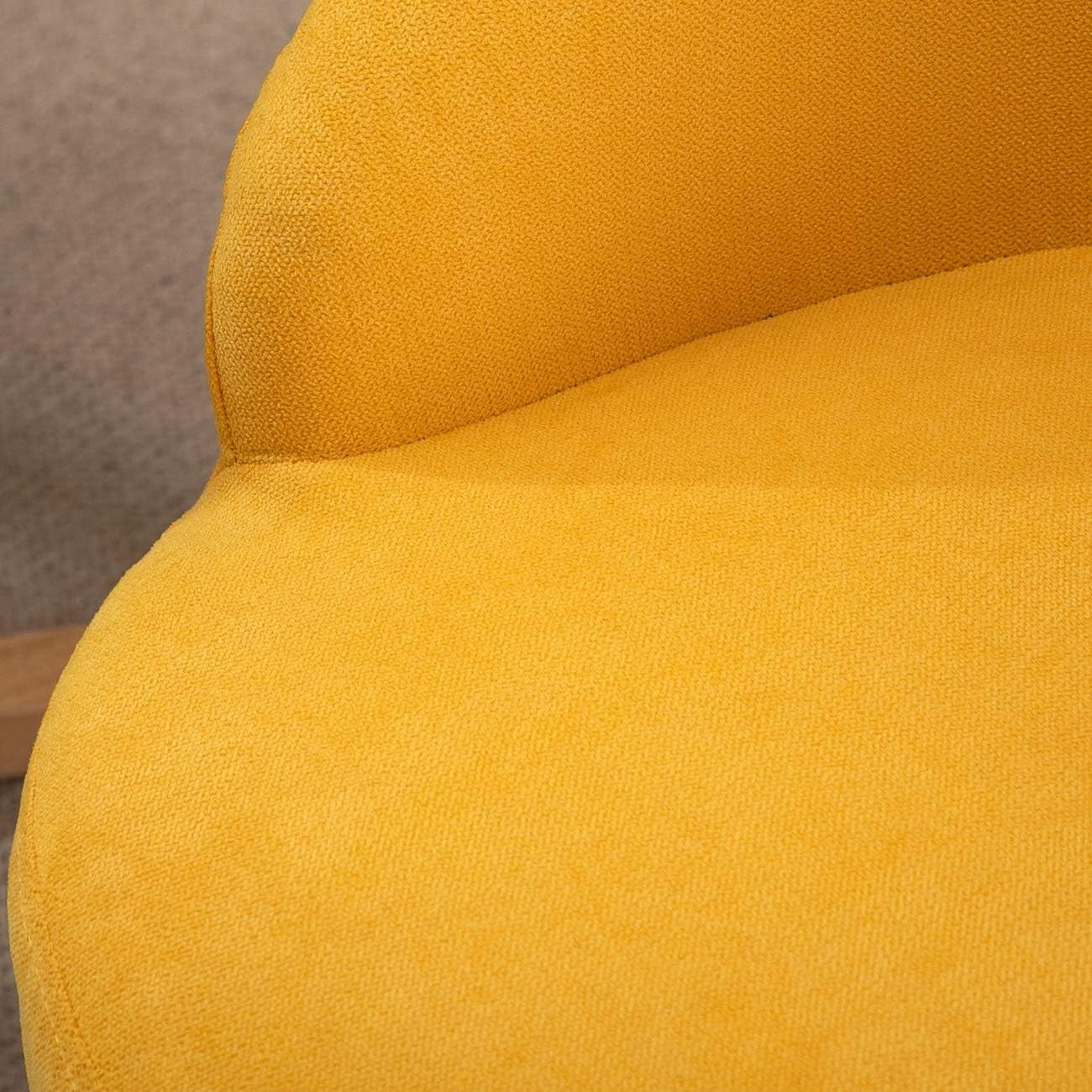 Set of 2 Yellow Linen Tub Chairs Lounge Side Armchairs