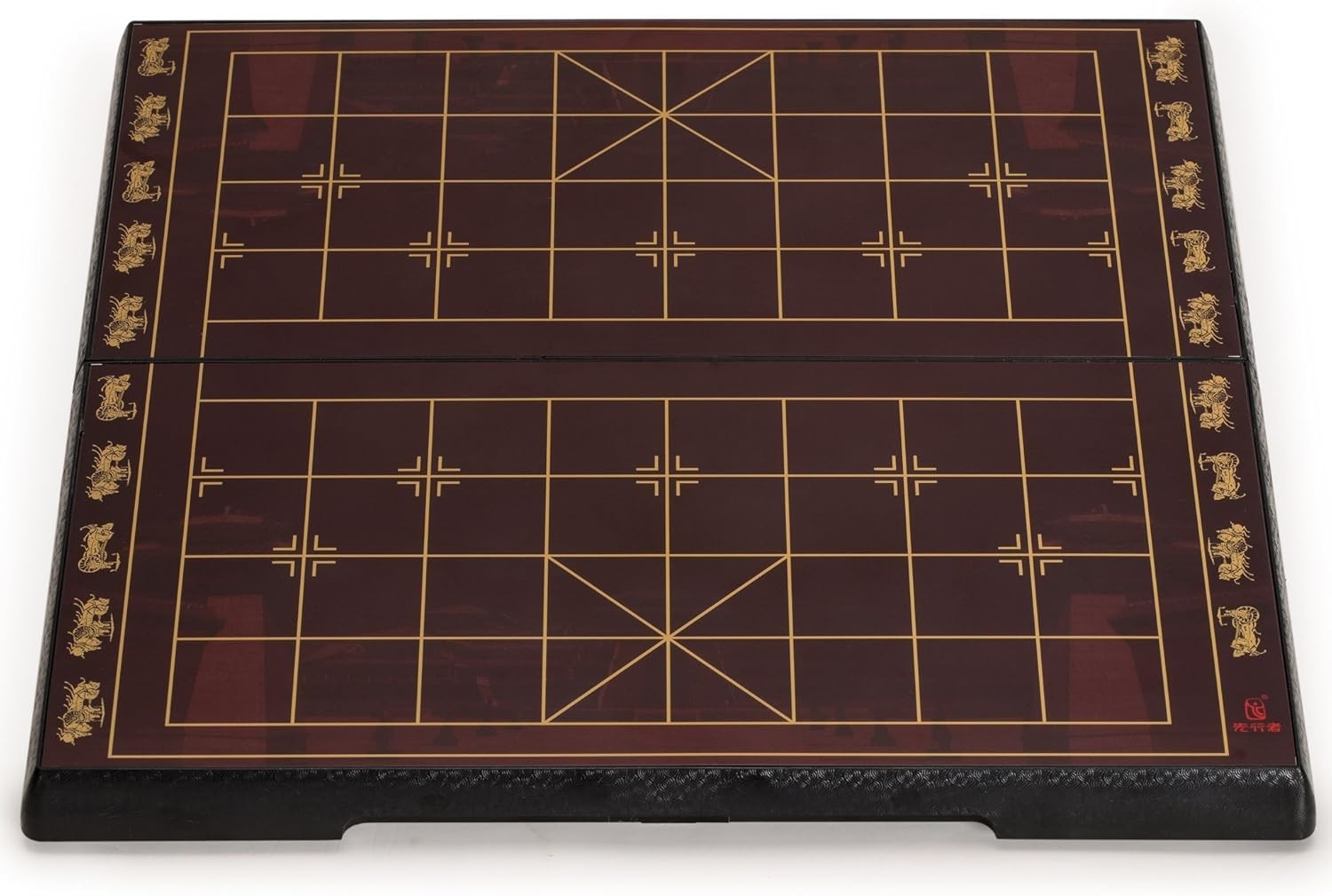 Magnetic Xiangqi Travel Chess Set Folding Wood Board Jade Pieces