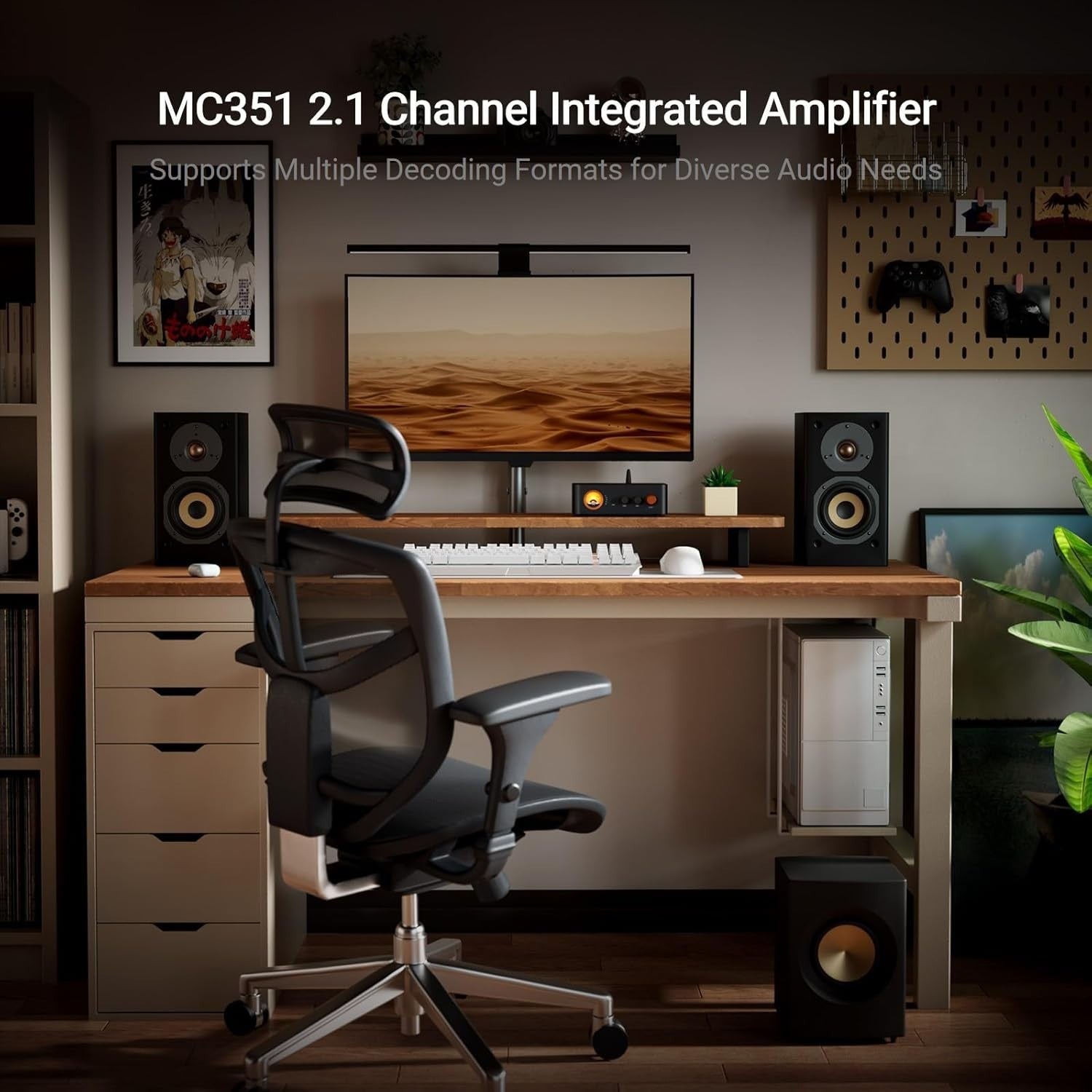 2.1 Channel DAC Amplifier Bluetooth USB Optical Coax HiFi MC351
