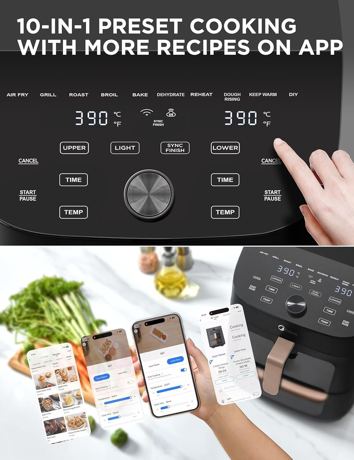 11L Dual Zone Smart Air Fryer Oven | Wi-Fi & Alexa | 10-in-1 Functions | Max