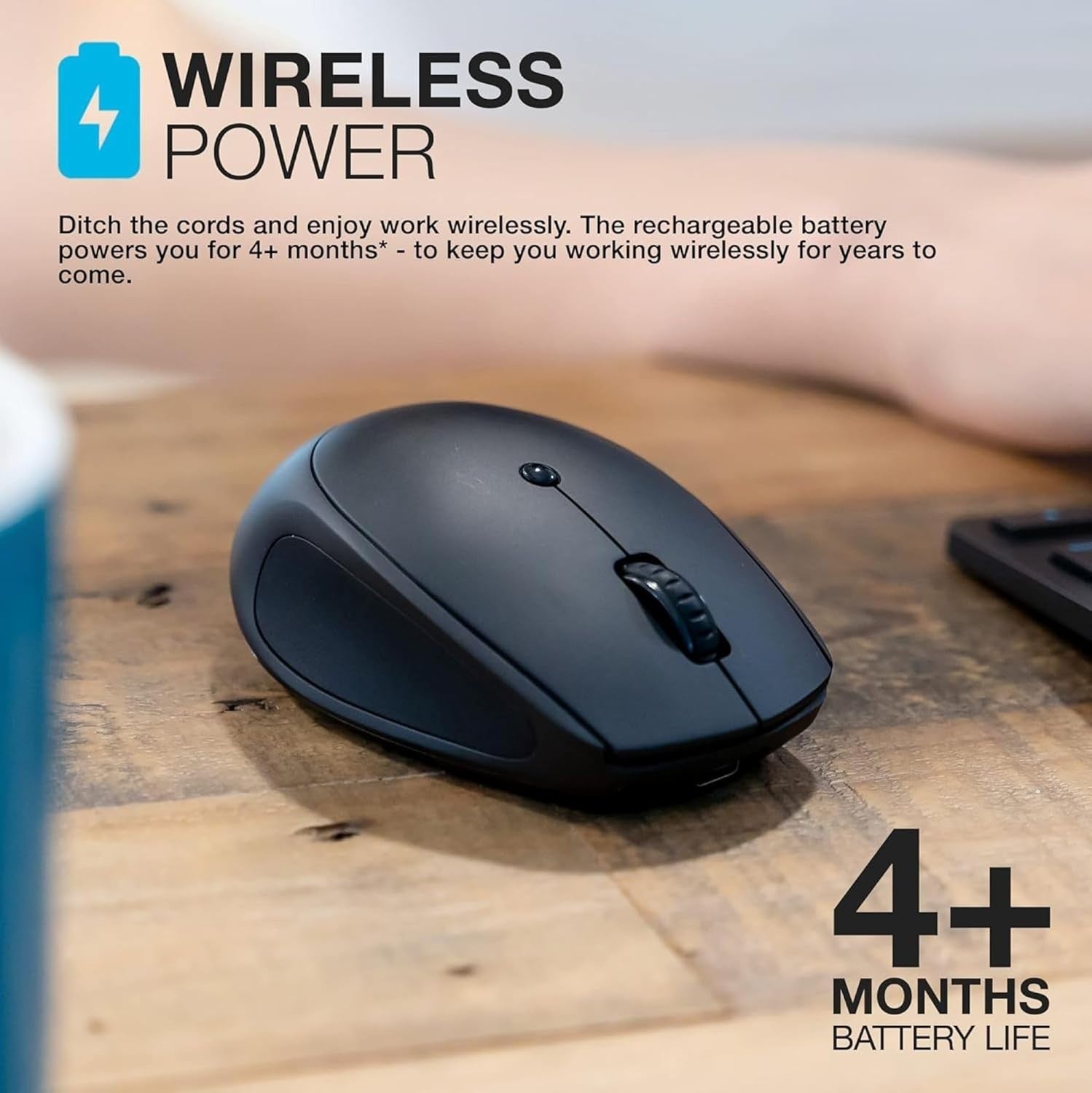 Rechargeable Bluetooth Mouse Silent Tri-Mode 2.4G USB Wireless
