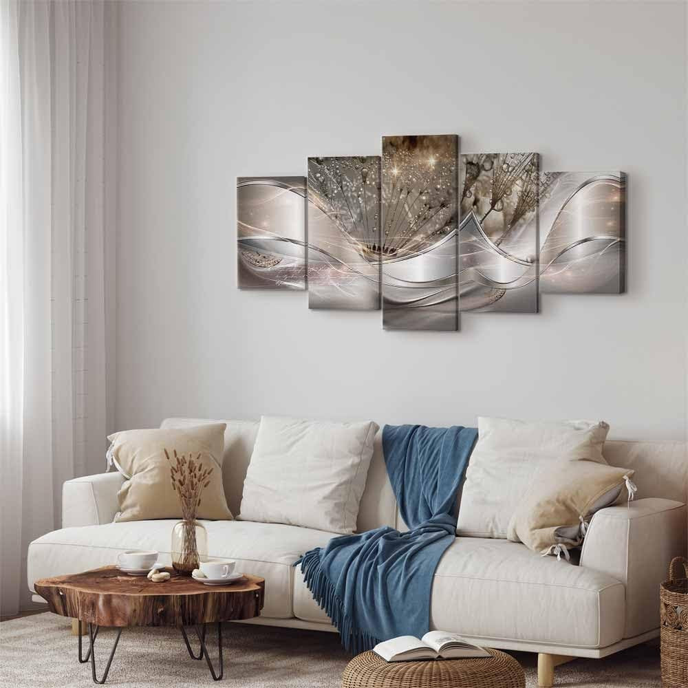 Murando Abstract Flowers Canvas Wall Art 200x100 cm 5-Piece