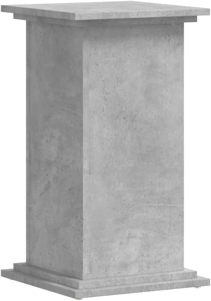 Concrete Grey Wood Plant Stand 60cm Tall Modern Display Pedestal Table Home Deco