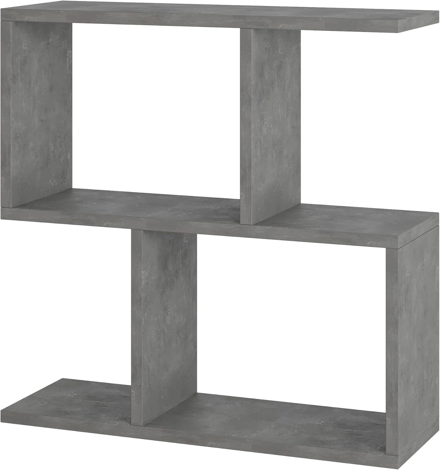 2-Tier Storage Side Table, End Table, Desk & Coffee Table, Retro Grey 60x60