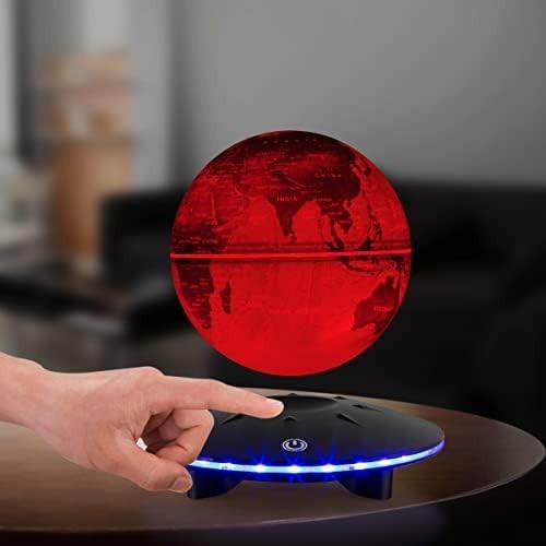 Levitating Globe 7 Colors, Magnetic Floating 6" Rotating World Map Lamp